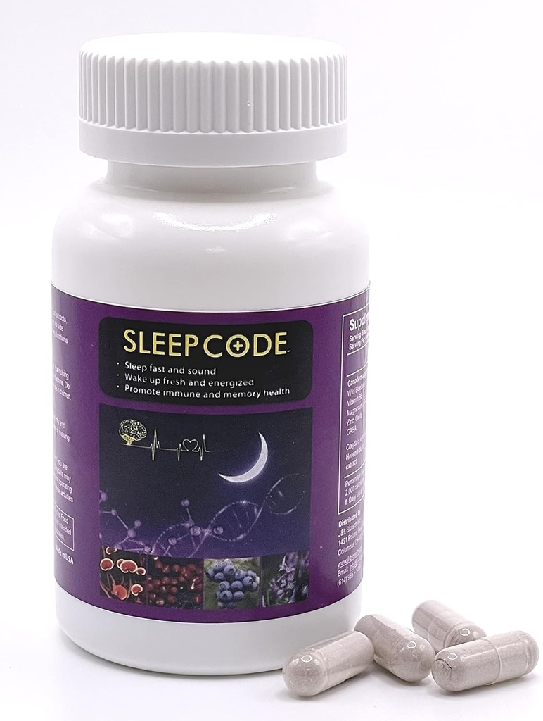 SLEEPCODE J&L Natural Supplement for Fast and Relax Sleep (60 Capsules)-L8
