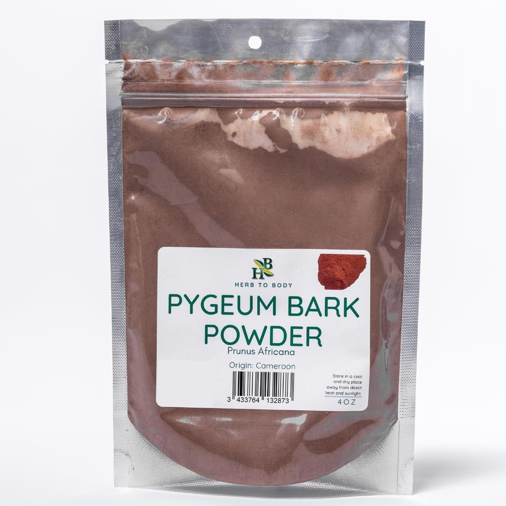 Herb To Body Pygeum Bark Powder | Prunus Africana | Wildcrafted | 4oz
