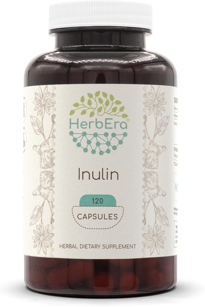 Inulin Capsules, 500 mg, Inulin from Jerusalem Artichoke (120 Capsules)
