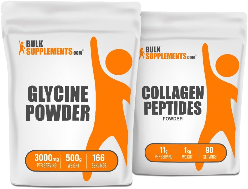 [BRSRAZAFOAIWYCD7] BulkSupplements Glycine 500g + Collagen Peptides 1kg Bundle