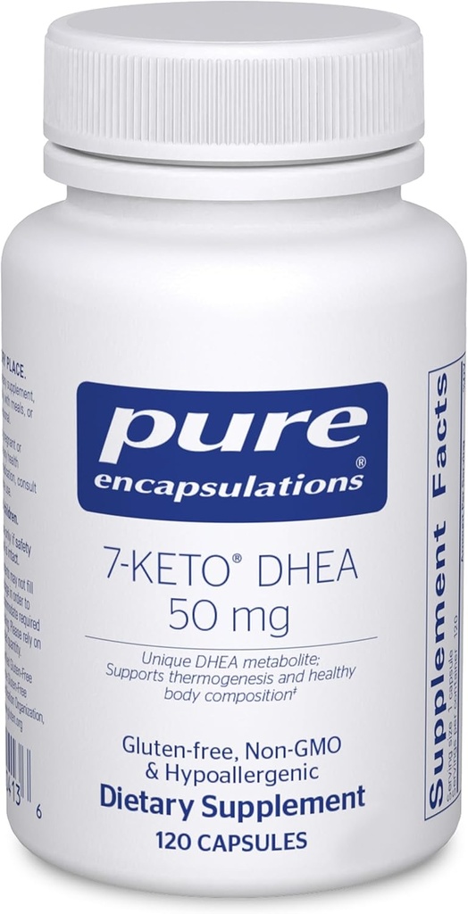 Pure Encapsulations 7-Keto DHEA 50 mg | Unique DHEA Metabolite Supplement to Support Thermogenesis and Healthy Body Composition* | 120 Capsules