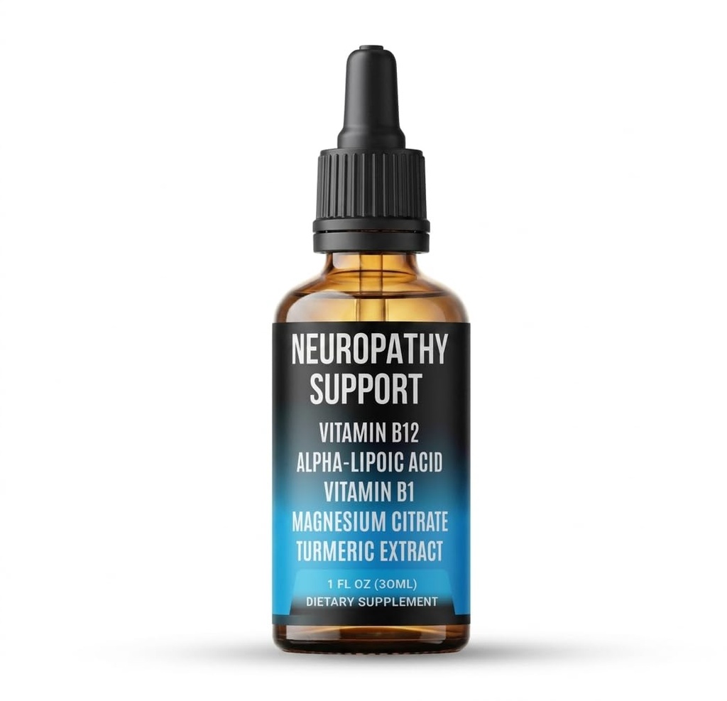 Neuropathy Support Supplement – Nerve Health Support Formula with Alpha Lipoic Acid, Vitamin B12, B1, Magnesium & Turmeric – Healthy Nerve Function & Overall Peripheral – Dietary Supplement