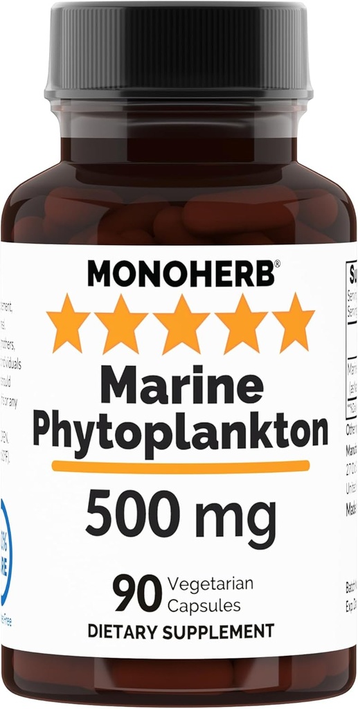 Marine Phytoplankton 500 mg - 90 Vegetarian Capsules