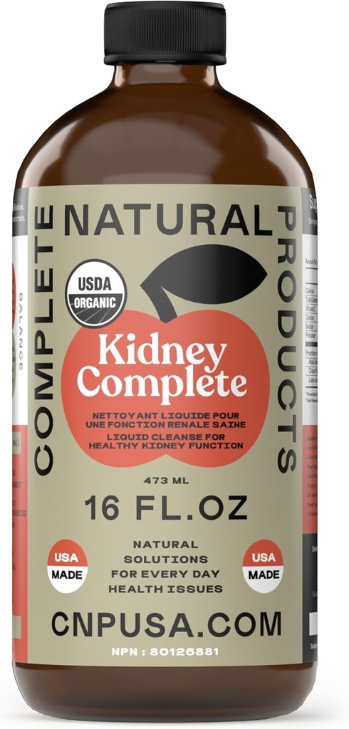 Complete Natural Products Kidney Complete - 16oz Glass Bottle, Kidney Cleanse