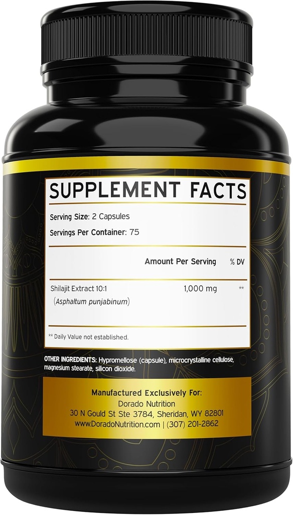 Shilajit Pure Himalayan Capsules 150 Count - 10,000mg - Shilajit Supplement, Shilajit for Men & Women with Naturally Occuring Fulvic Acid - Himalayan Shilajit Capsules Dietary Supplement