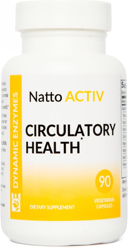 Natto ACTIV – Cardiovascular & Circulatory Health – Nattokinase Plus Serrapeptase & Bromelain - Systemic Enzymes | 90 Count