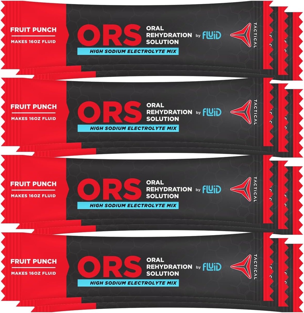 ORS (Oral Rehydration Solution), Recover Faster, Extreme Dehydration Electrolytes, 12pack (Fruit Punch)