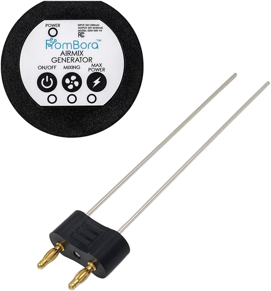 AirMix Colloidal Silver Generator Kit + 1pc 12ga 6" Spare Silver Pair