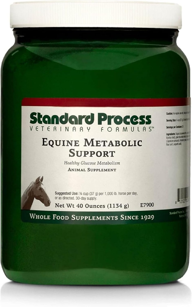Standard Process Inc. Equine Metabolic Support - Whole Food Horse Supplement with Green Tea Extract & Cayenne Pepper - Powder Horse Supplement - 1134 g