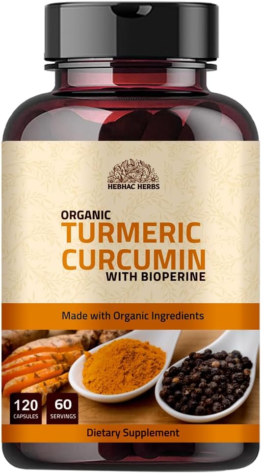 [BRSWYCQ7BYFQYE3F] Turmeric Curcumin with Black Pepper Capsules - 1000mg (120 Capsules) Organic Turmeric Curcumin with BioPerine Black Pepper Extract