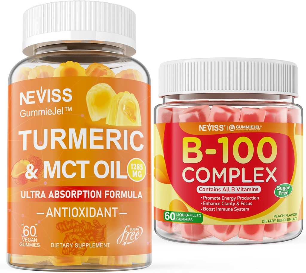 Turmeric Gummies 1000mg+Vitamin B100 Complex Gummies