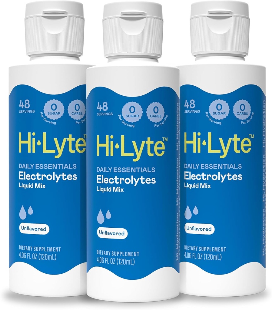 [BRSWGYICCIJWAALB] Hi-Lyte Daily Essentials Electrolytes Liquid Mix Unflavored, 144 Servings
