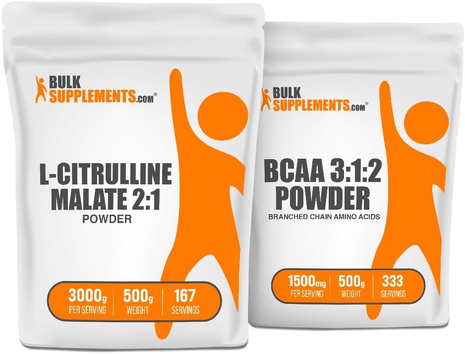 BulkSupplements Citrulline Malate 2:1 500g + BCAA 3:1:2 500g Bundle