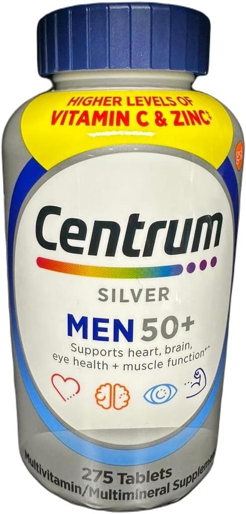 ikj Silver Multivitamins for Men Over 50, Multimineral Supplement, 275 Ct