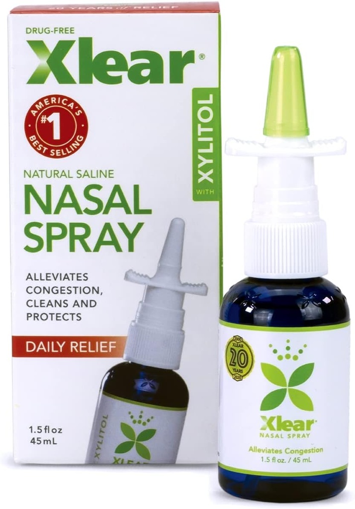 Xlear Natural Nasal Spray with Xylitol, 1.5 fl oz (Pack of 1)