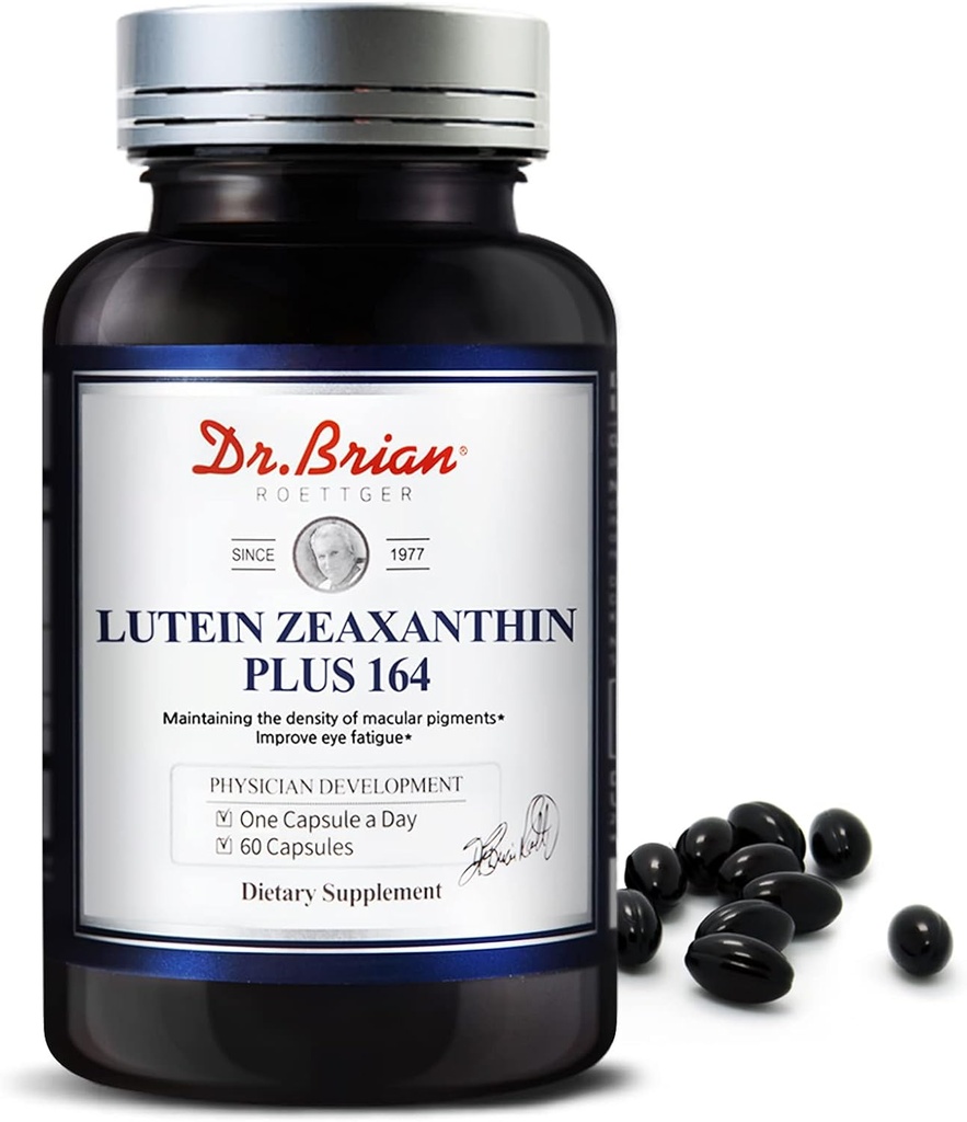 Dr. Brian Lutein and Zeaxanthin Supplements, Eye Vitamins Macular Degeneration Supplements Non-GMO, Gluten Free for Dry Eyes Vision Health, 60 Capsules