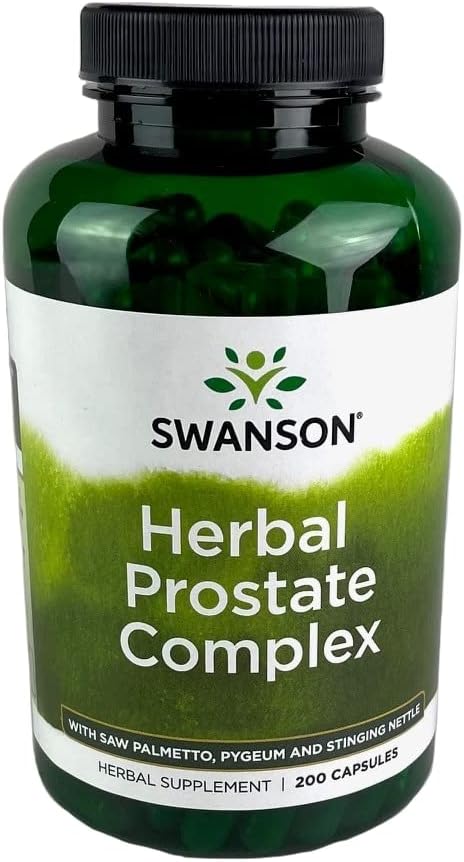Swanson Herbal Prostate Complex - Men's Supplement - Features Pygeum, Saw Palmetto & Stinging Nettle - (200 Capsules)