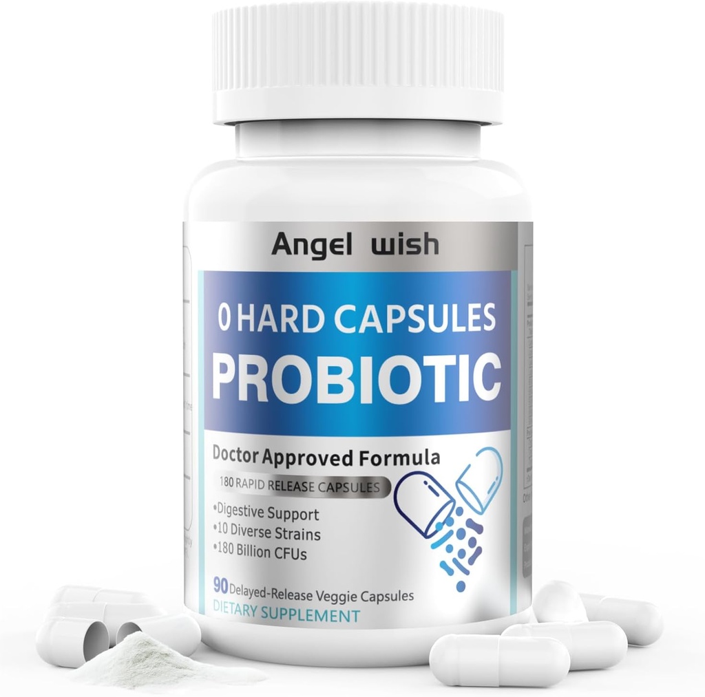Prebiotics-Probiotics Nutritional-Supplements Women-Men 90Count - 180 Billion CFUs Probiotic Capsules Daily Prebiotic Supplement for Digestive Immune Health Support