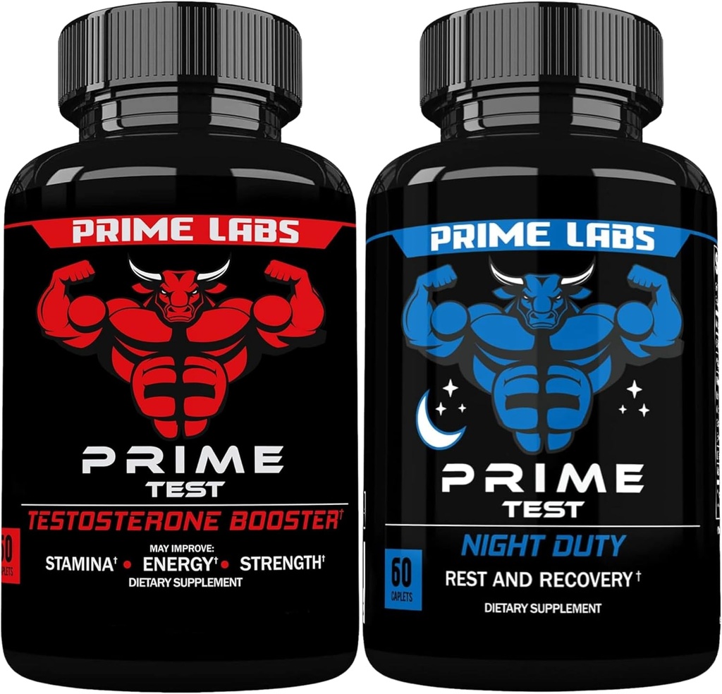 Prime Labs Prime Test Testosterone Booster + Night Duty Sleep Supplement