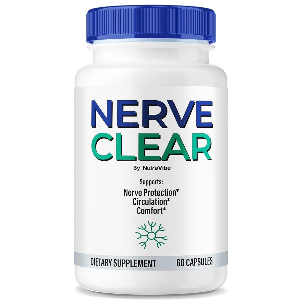 Nerve Clear – Complete Nerve Health Support Supplement | Healthy Nerve Function & Comfort | Natural Neuropathy NerveClear Pills for Improved Mobility, Easy-to-Take, Reviews (60 Capsules)