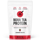 Strawberry Milk Tea | 25g Grass-Fed Whey Protein Isolate Powder | Gluten-Free & Soy-Free Bubble Tea Protein Drink | Real Ingredients & Lactose-Free Protein Drink | 25 Servings