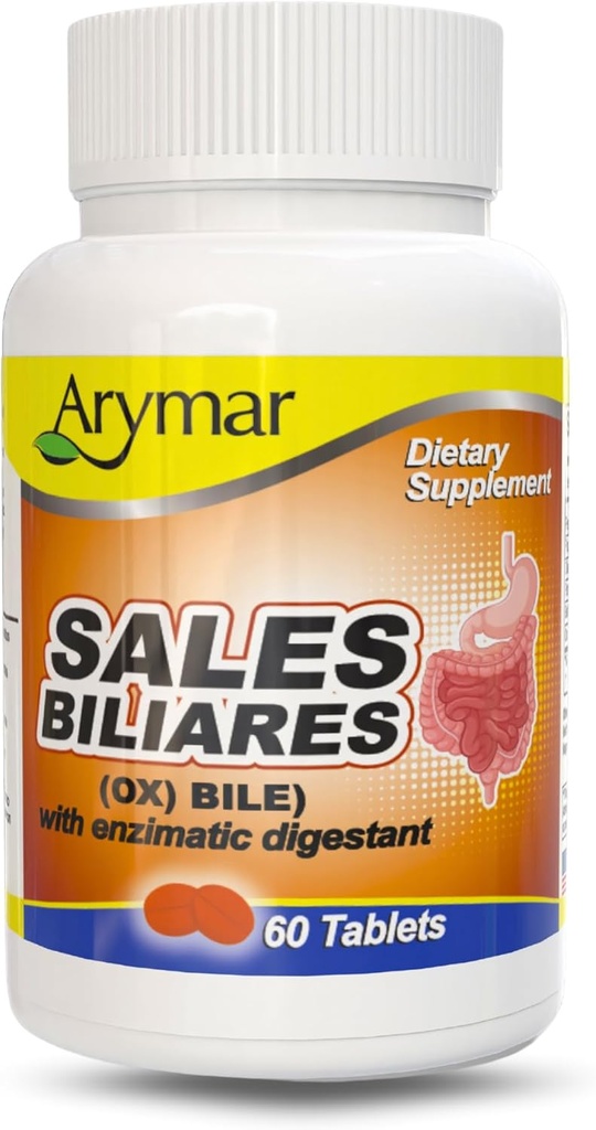 [BRSROC34BYJQ2A3X] Arymar Sales Biliares Ox Bile with Digestive Enyzmes 60 Tabs
