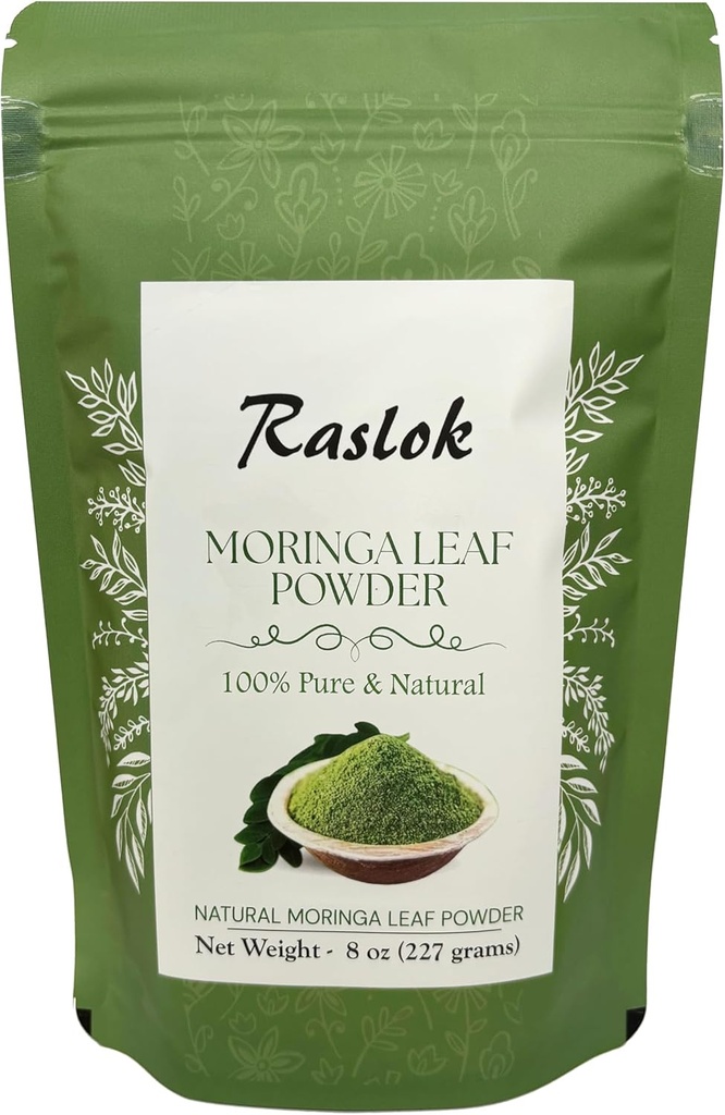 Moringa Powder | 100% Pure Moringa Leaf NO Stems | Moringa Olifera Powder (8 Oz)