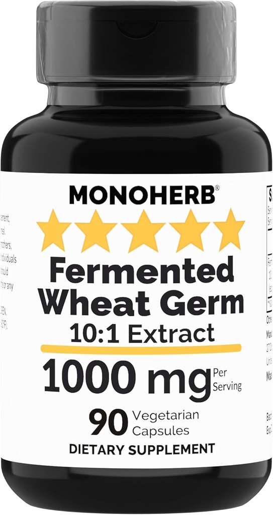Fermented Wheat Germ Extract 1000 mg - 90 Vegetarian Capsules - Spermidine