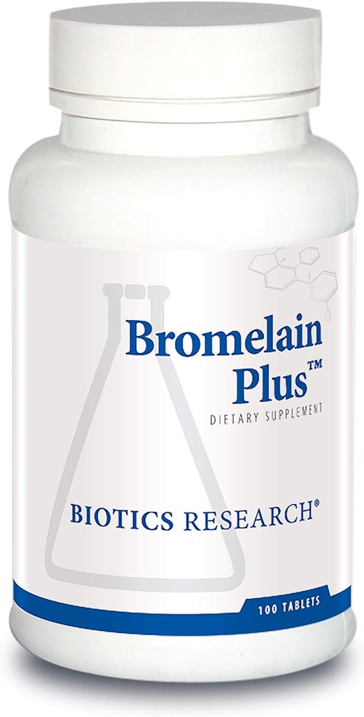 Biotics Research Bromelain Plus Lactose Free Dairy Free Digestive Support, Supports Healthy and Balanced Physiological Pathways, Muscle Relaxation and Comfort, Bromelain 2500 MCU g, Papain 100 Tablets