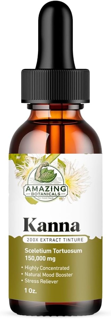 Sceletium Tortuosum Kanna Extract Tincture 200x Menstrum – Liquid Supplement – 30ml (1oz)