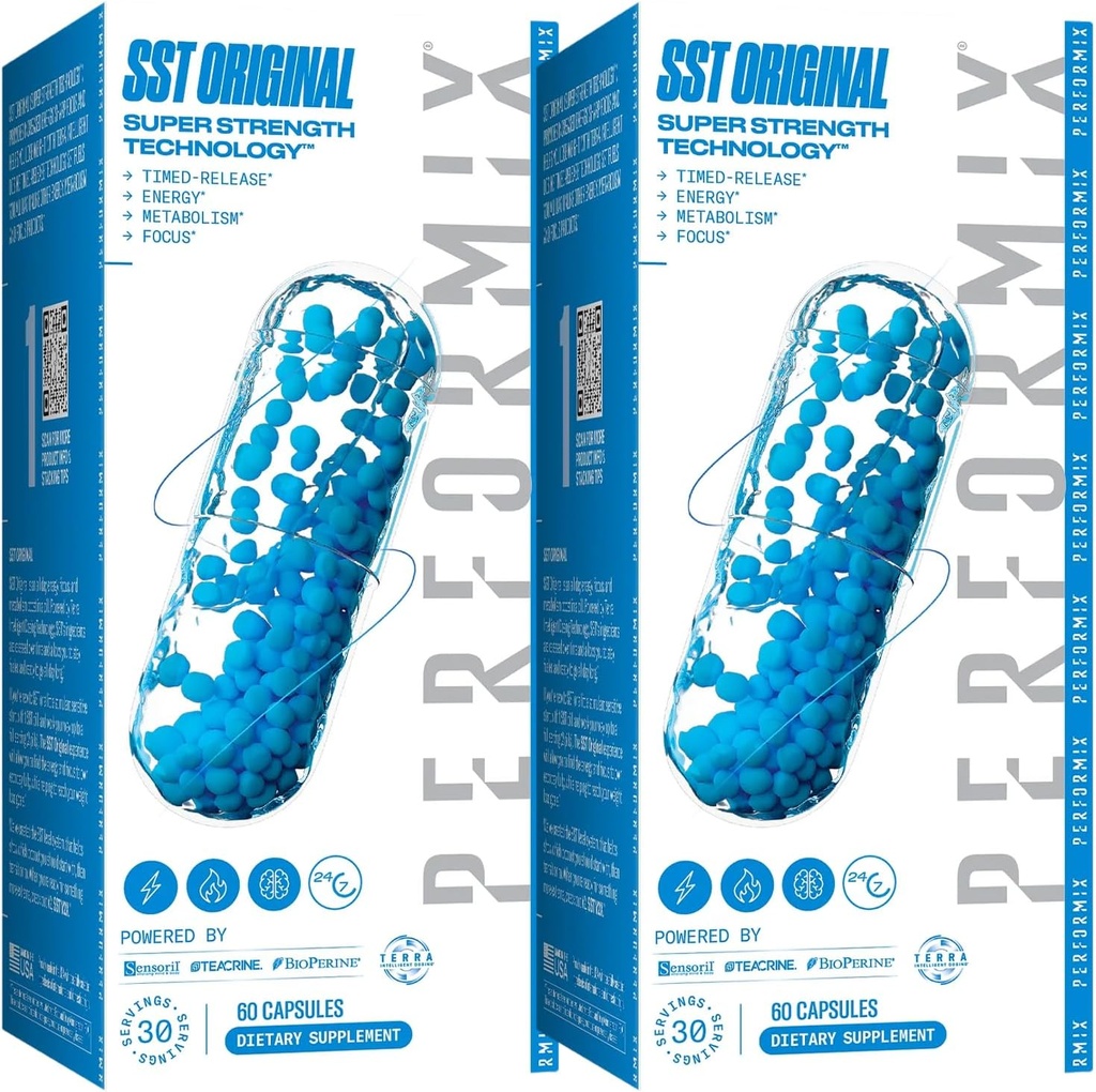 PERFORMIX - SST Original - Pre-Workout, 250 mg Caffeine, 120 Capsules - Energy Supplements, No Crash, Fitness Goals, Nootropic - Timed-Release for All Day Focus, Mood & Energy Boost - Men & Women