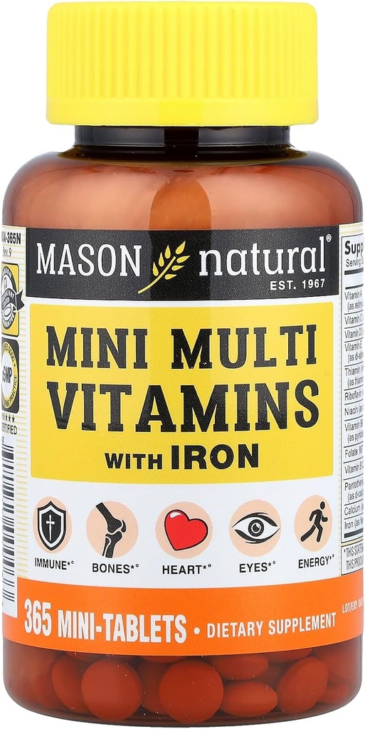 Mason Vitamins Mason Daily Multiple Vitamins With Iron Tablets