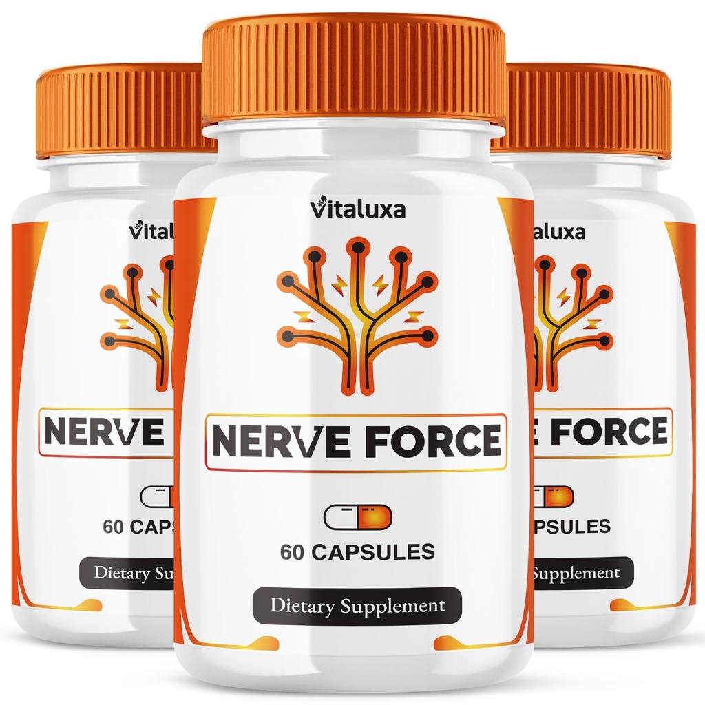 (3 Pack) Nerve Force Neuropathy Supplement - NerveForce Capsulas for Brain Health Memory Support Max Strength Advanced Nootropic Cognitive Function Capsule Formula, Nerve Forces Pills Review (180 Ct)