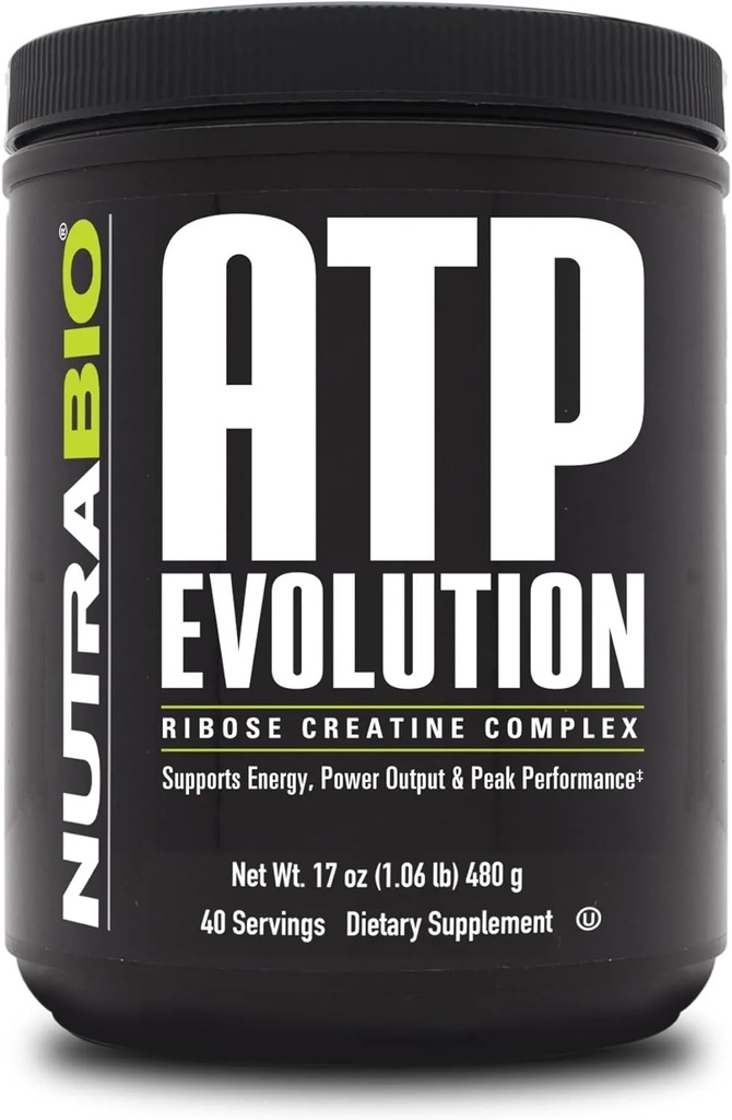 NutraBio ATP Evolution, Supercharged Muscle Recovery, 500g Powder - 40 Servings