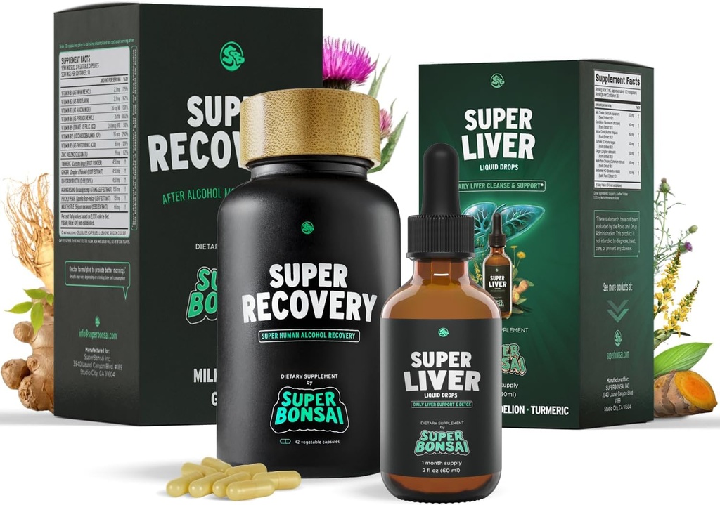 Super Recovery & Super Liver Bundle - All Natural Liver Cleanse Detox & Repair
