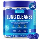 Purafina Lung Cleanse Gummies - 7-in-1 Respiratory Lung Health - Organic Mullein Leaf Extract 1000mg, Quercetin, Nettle Root, Boswellia Resin, Bromelain Lung Detox Supplement - Non GMO (60 Gummies)