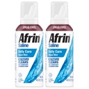 Afrin Saline Nasal Spray Twin Pack, 100% Drug Free, Saline Solution, Daily Care Nasal Spray for Everyday Congestion and Dry Nose, Easy Mist, 4.5 OZ (Pack of 2)