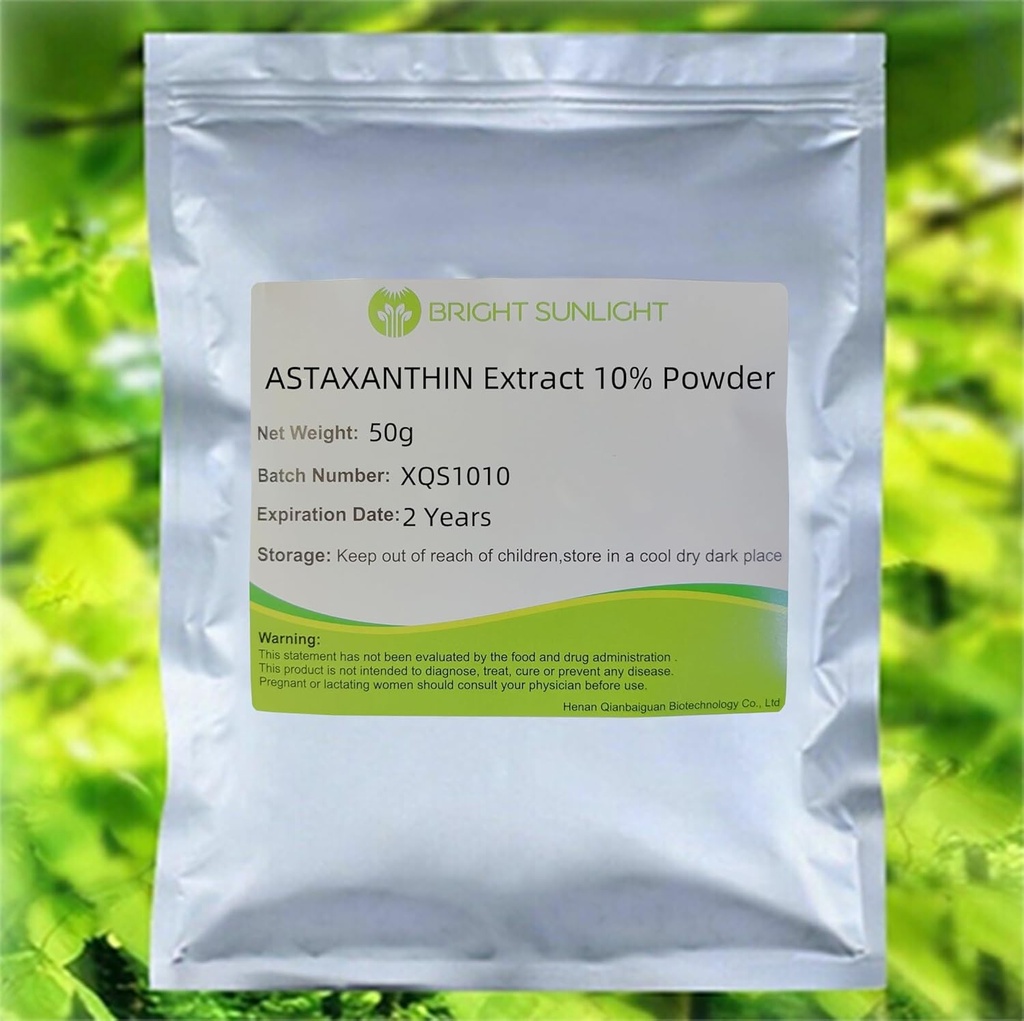 50g ASTAXANTHIN Extract 10%, Haematococcus Pluvialis Extract Powder Antioxidant
