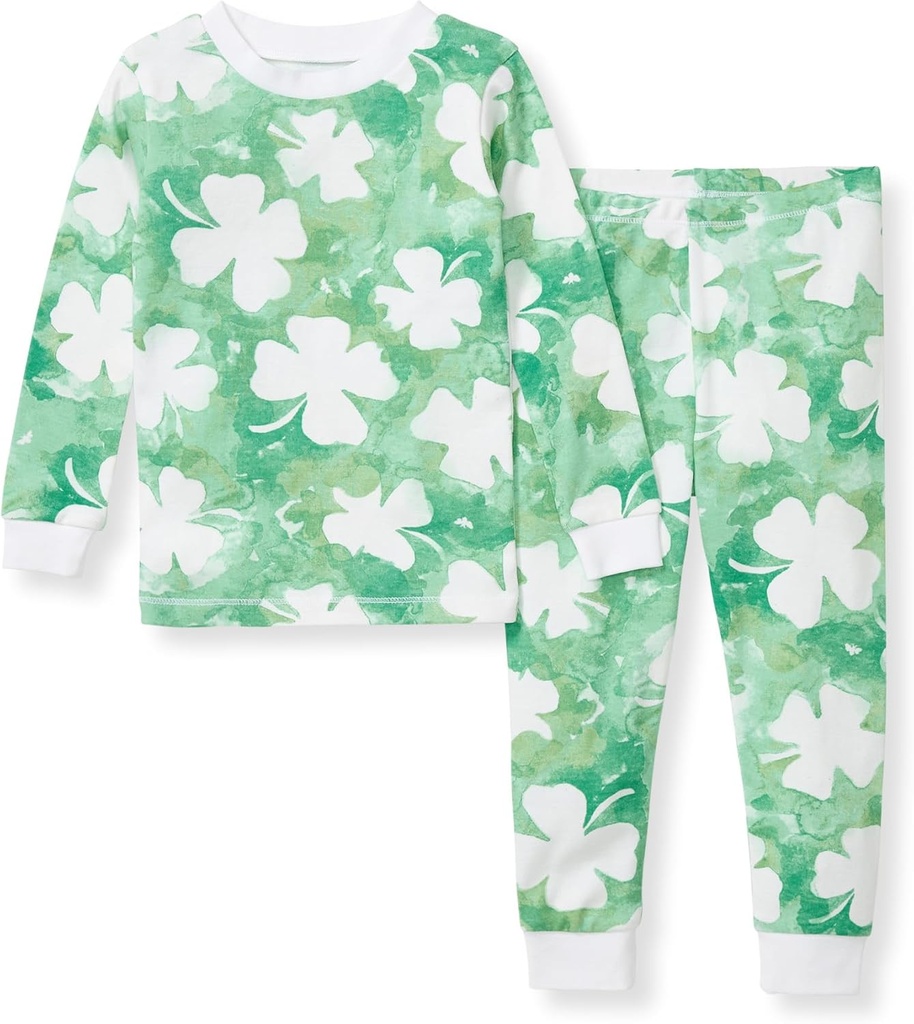 [BRSWGAYFOAPWK33B] Burt's Bees Baby Girls' 2-Piece Long Sleeve Tee and Pants Organic Cotton Pajama Set