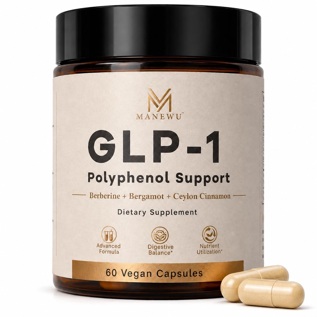 Berberine HCl Polyphenol Blend, 60 Vegan Capsules, 30 Servings | With bergamot, Ceylon cinnamon, alpha lipoic acid, chicory inulin and chromium; a convenient 2-capsule daily serving.