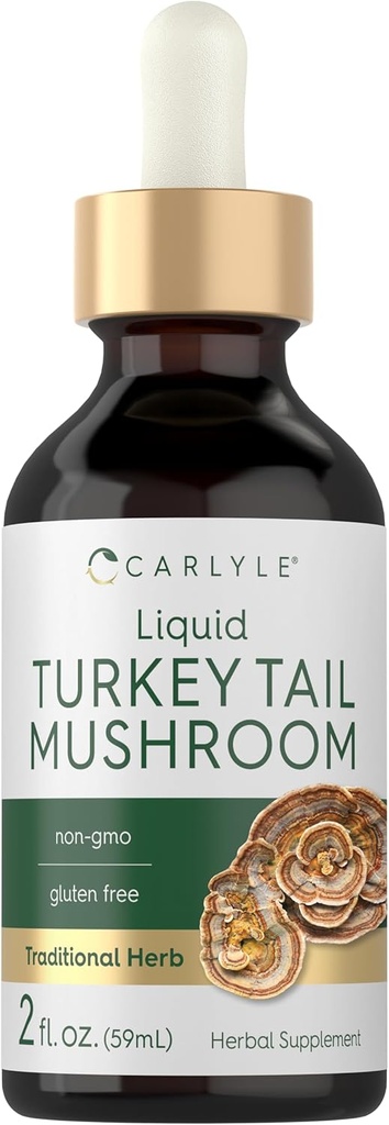 Carlyle Turkey Tail Mushroom Liquid Extract | 2 FL Oz | Vegetarian Tincture | Non-GMO, Gluten Free