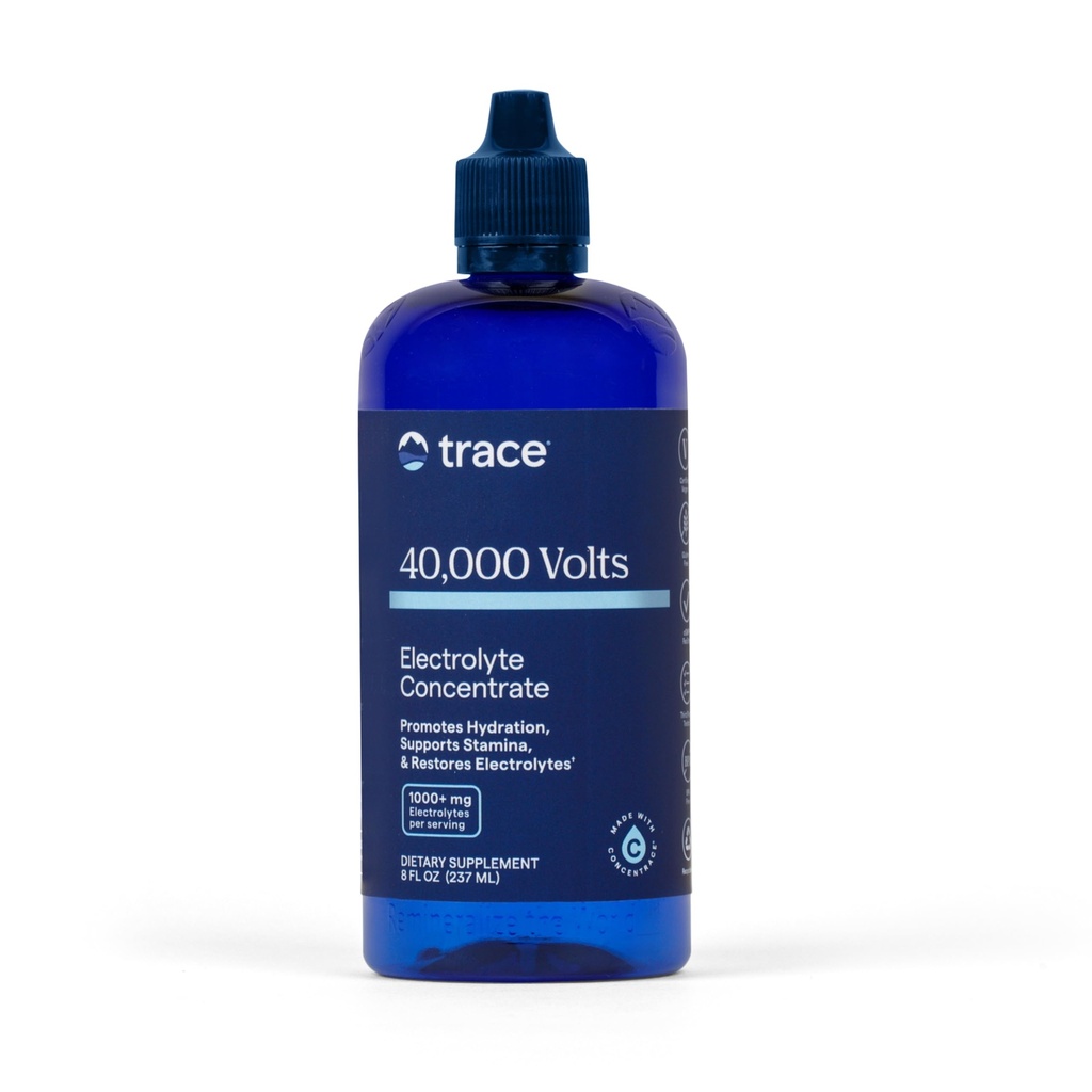 Trace Minerals 40,000 Volts - Supports Hydration, Energy, Muscles, Stamina, and Endurance - Liquid Multimineral and Electrolyte Concentrate with Ionic Magnesium, Sodium, Potassium (48 Servings)