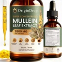 Mullein Drops for Lungs, Origin Drop Super Concentrated Mullein Drops - Lung Detox Formula with Marshmallow, Perilla, Calendula Flower, Thyme & Astragalus - 2 FL.OZ (1PCS)