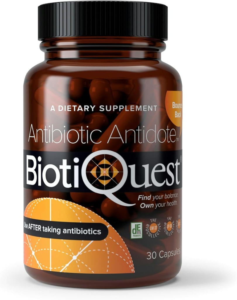Antibiotic Antidote Probiotics to Rebalance Body After Taking Antibiotics, 20 Billion CFU, Non-GMO, and Gluten Free, 30 Capsules