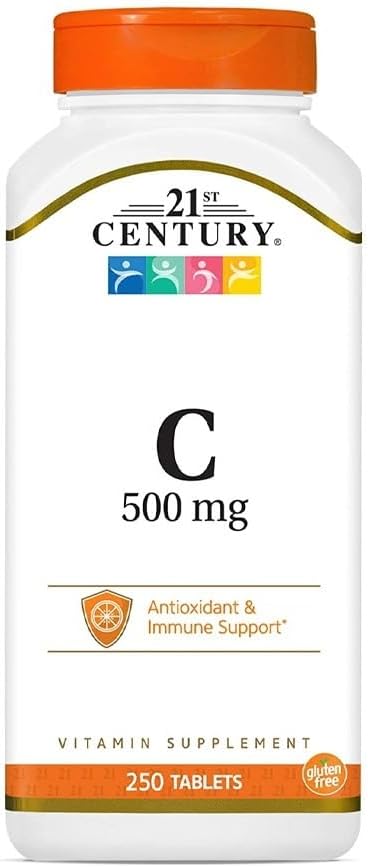 [BRSWIY37OUOGMDL4] 21st Century Vitamin C, 500 mg, 250 Tablets