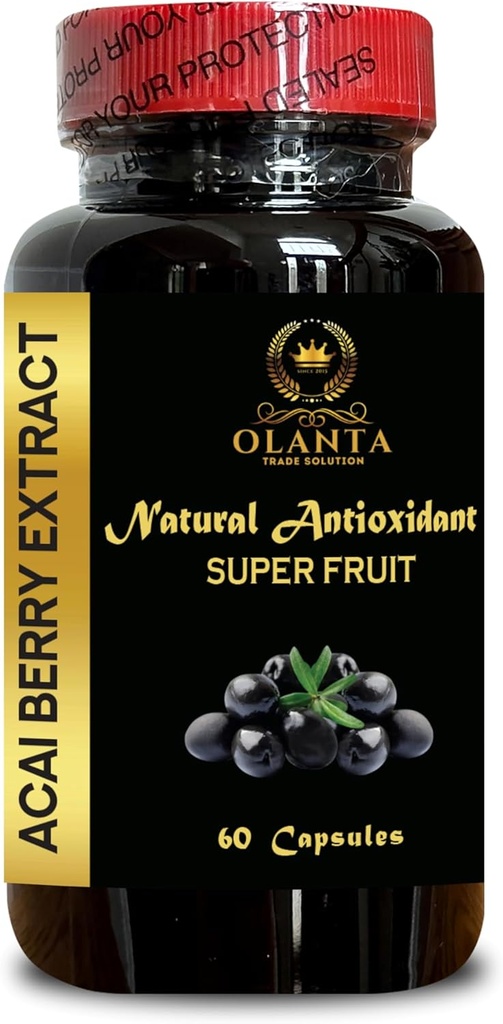 ACAI Berry Extract - Antioxidants Supplement, Acai Powder, 4:1 acai Berry Extract, All-Natural and Non-GMO Acai Boost Blend - 1 Bottle 60 Capsules