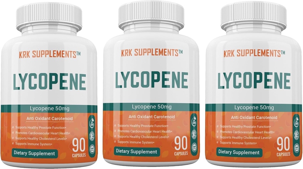 3 Bottles Lycopene 50mg 270 Total Capsules