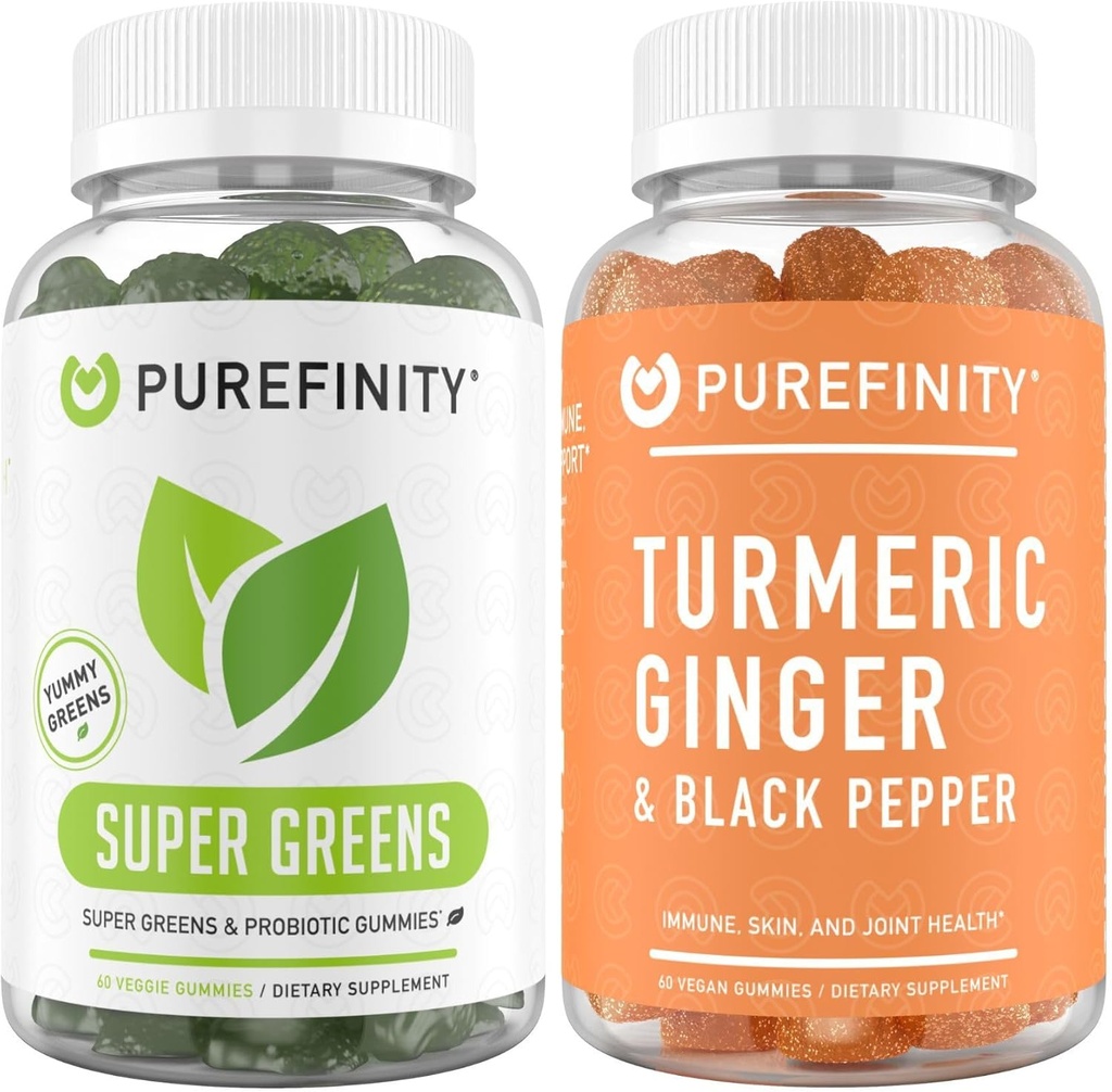 Turmeric Ginger Gummies + Super Greens Gummies Bundle