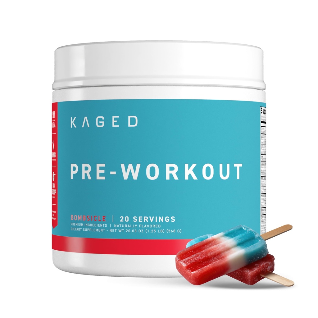 Kaged Original Pre Workout Powder | Bombsicle | Pre-Kaged | Formulated with Creatine, Beta Alanine, Natural Caffeine | 20 Servings