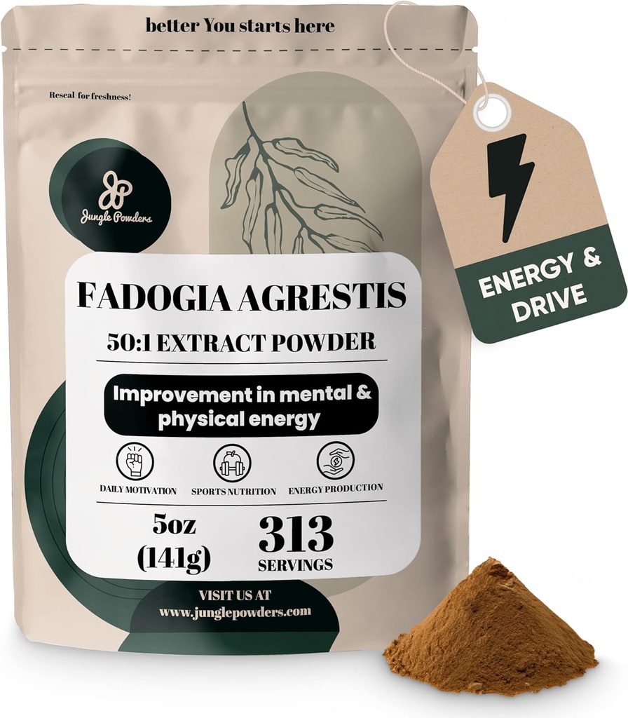 Fadogia Agrestis Extract for Men 50:1 Concentration 313 Servings - 5 Ounces of Pure Nigerian Fadogia Supplement Traditional Mens Health Support for Drive & Passion Contains Maltodextrin